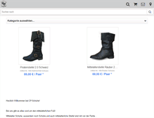 Tablet Screenshot of historische-schuhe.de